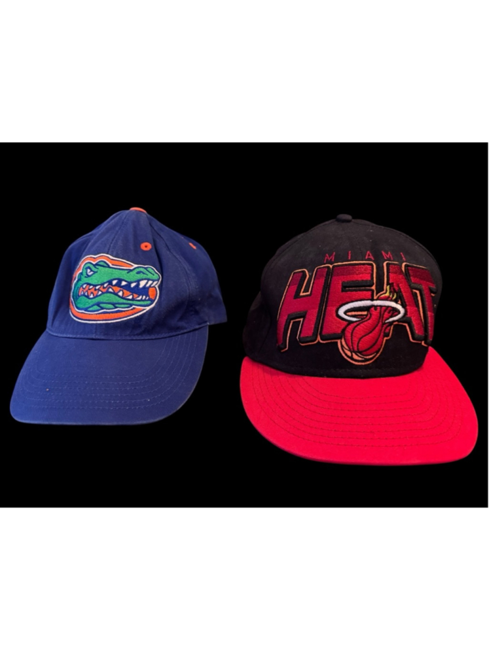 Miami Heat Hardwood Classics Snapback Hat & Florida Gators Baseball Hat